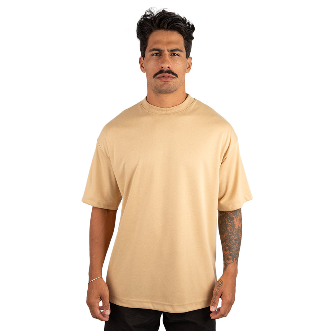 Remera Oversized lisa Beige