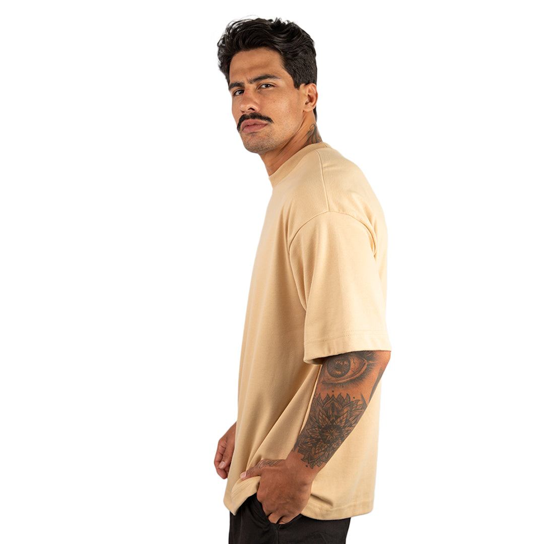 Remera Oversized lisa Beige