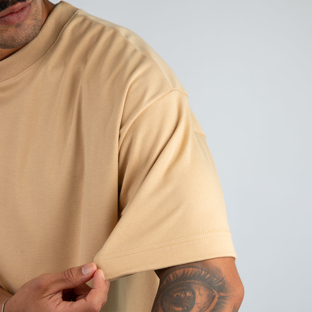 Remera Oversized lisa Beige