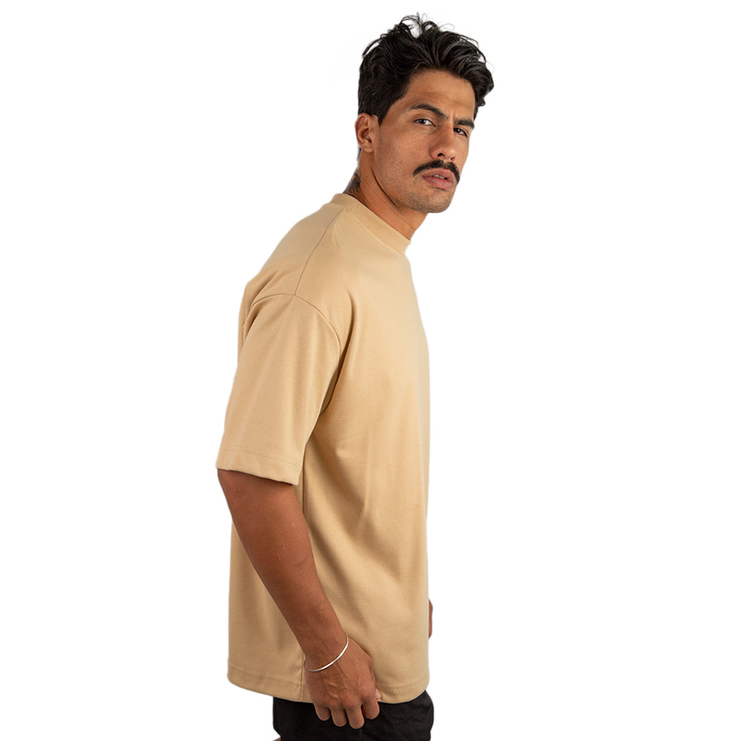 Remera Oversized lisa Beige