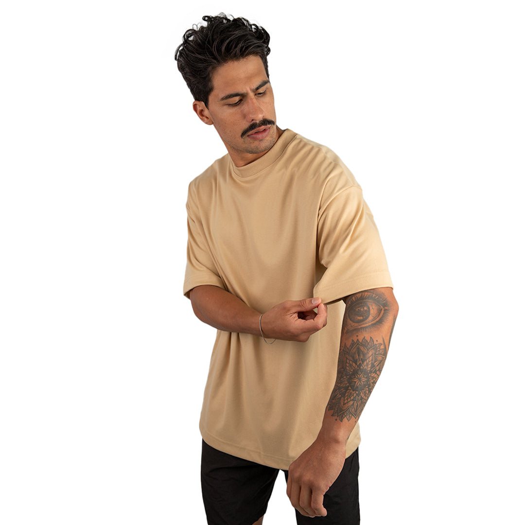 Remera Oversized lisa Beige