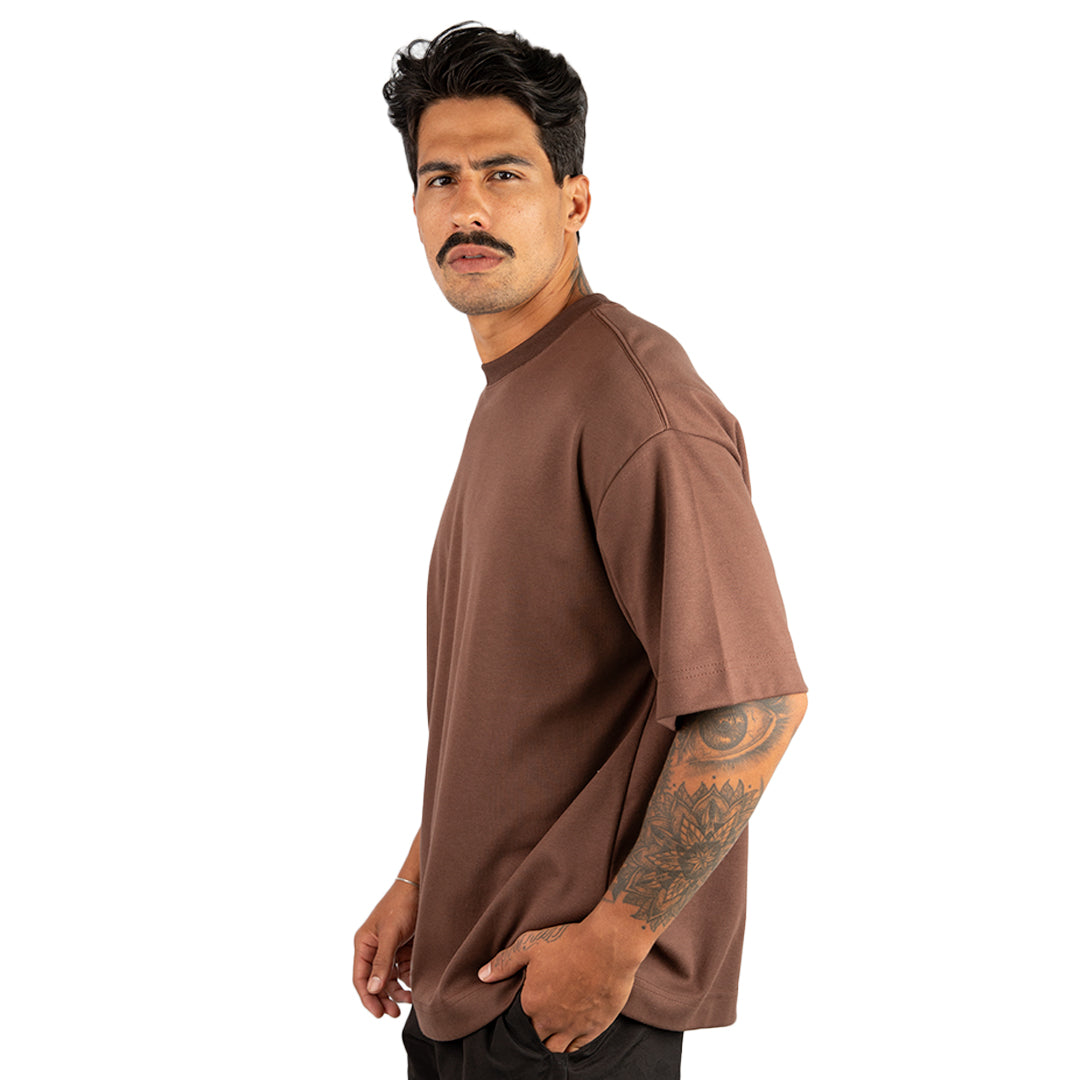 Remera Oversized lisa Chocolate