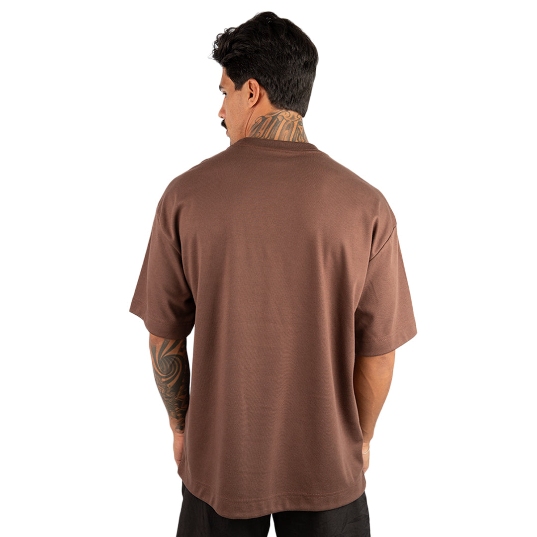 Remera Oversized lisa Chocolate