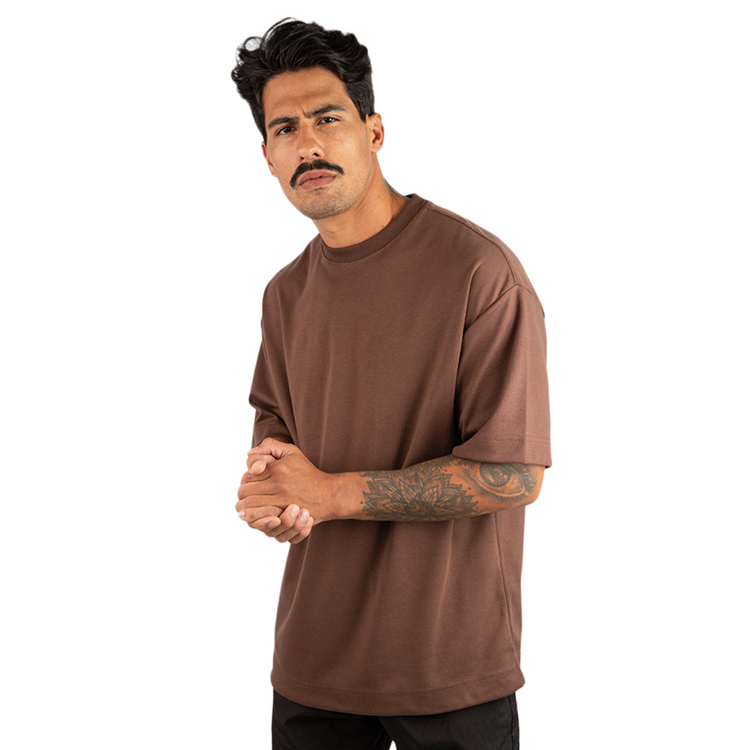 Remera Oversized lisa Chocolate