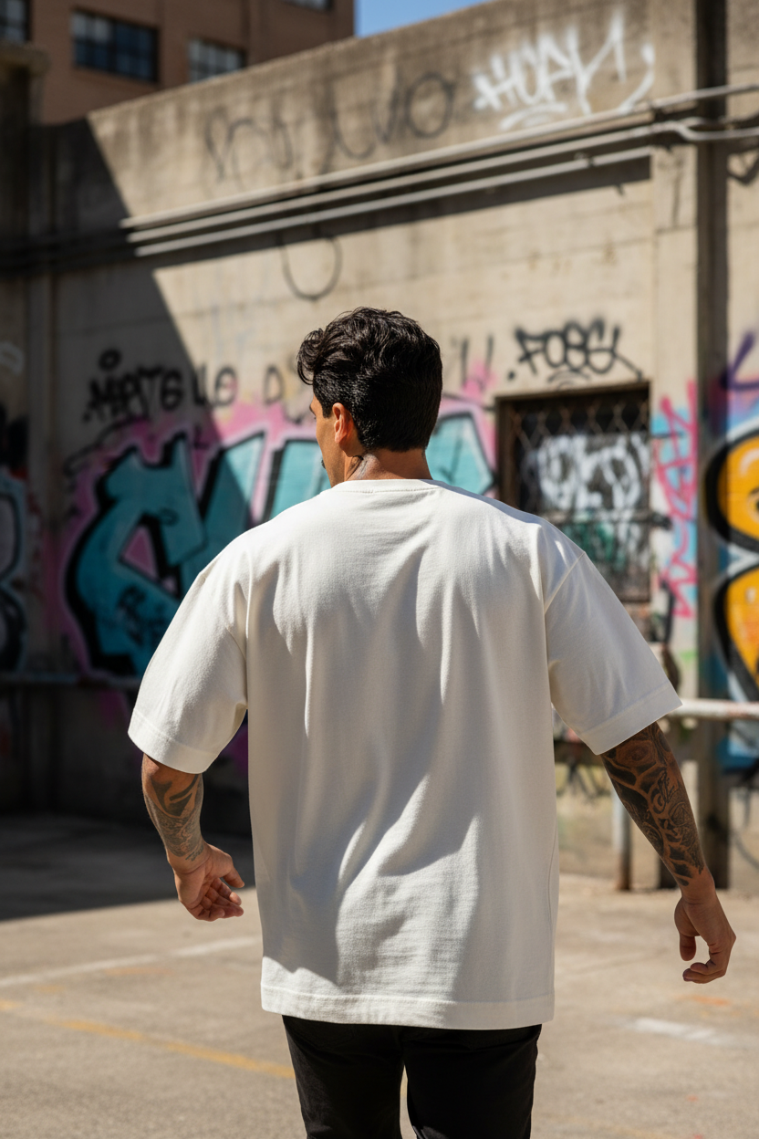 Remera Oversized lisa Blanca Off