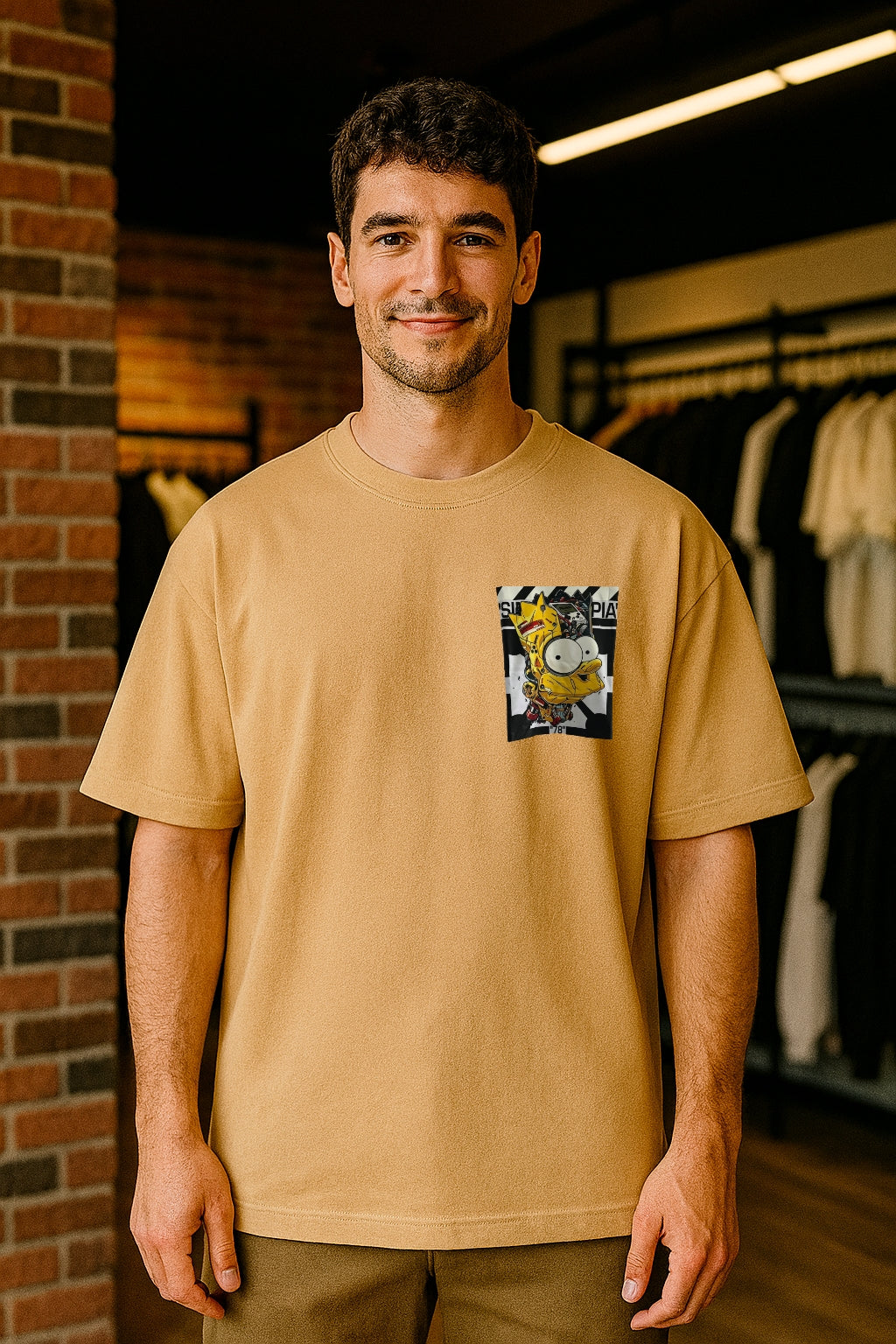 Remera Oversized OW Graffiti Bart