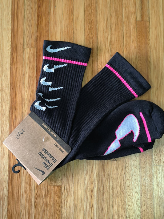 Medias negras NK pink details