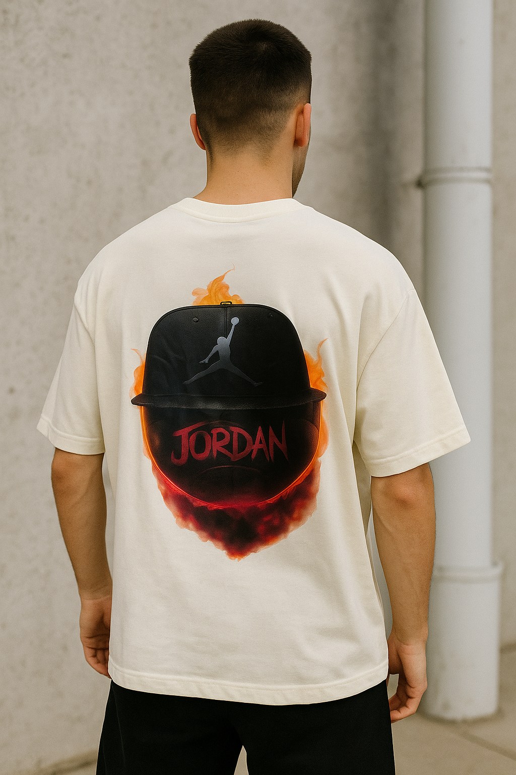 Remera Oversized JDN Fire Cap
