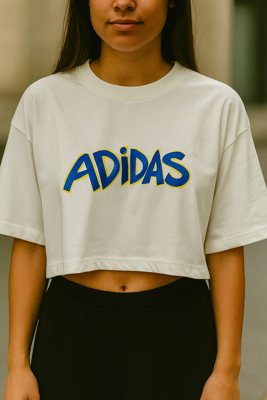 Cropped Oversized AD Game On