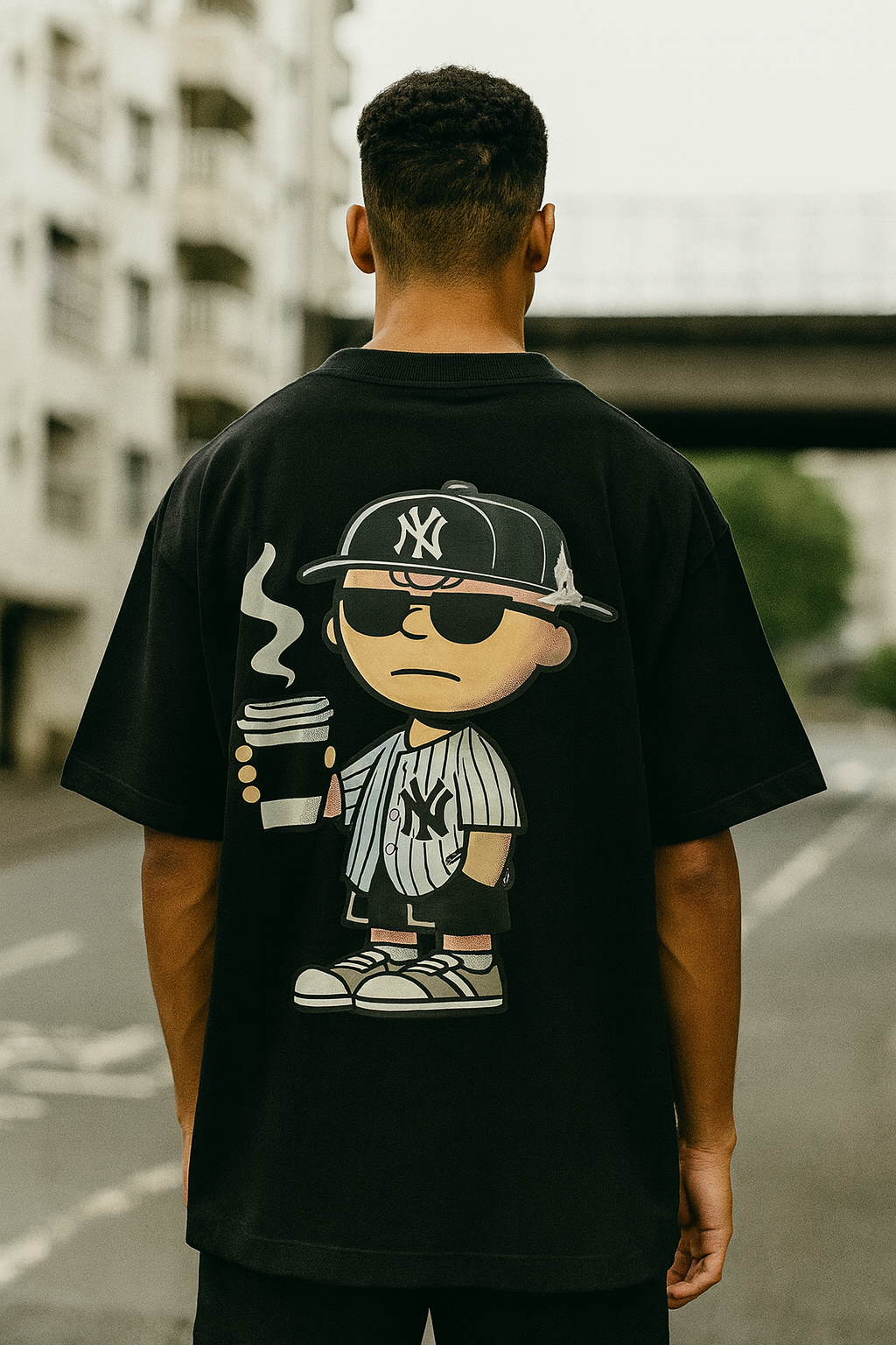 Remera Oversized NE Coffee & Hustle