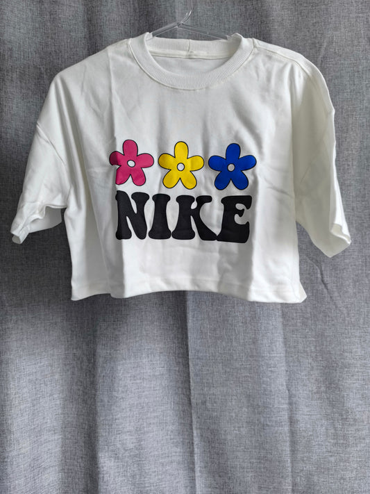 Cropped Oversized NK Flower Power