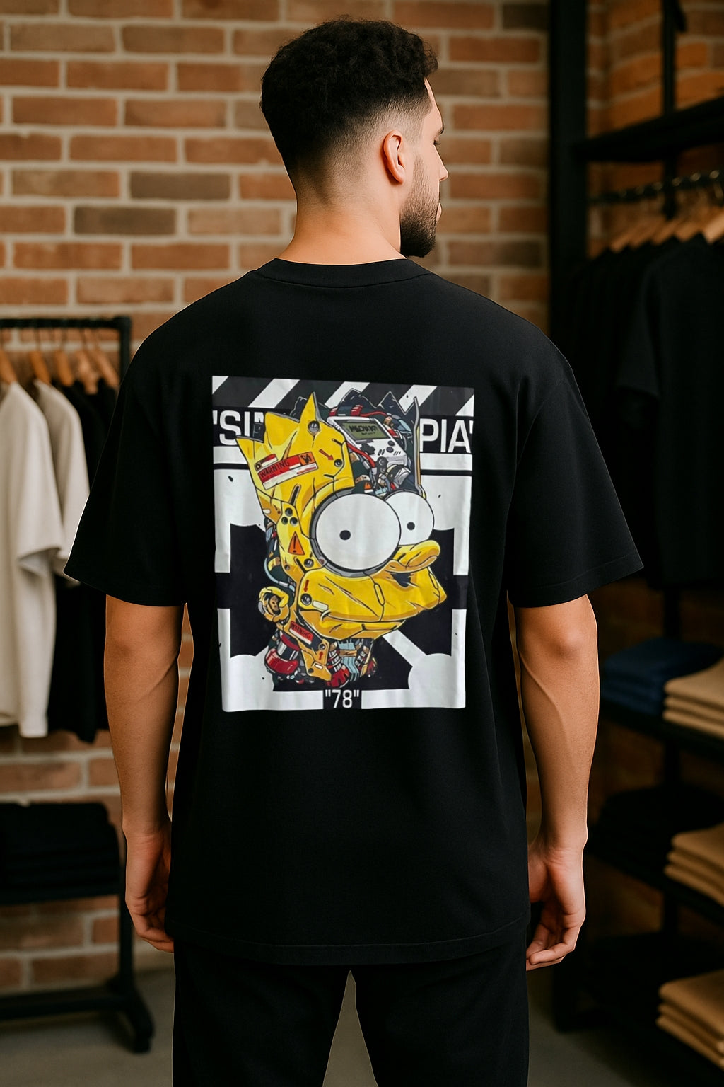 Remera Oversized OW Graffiti Bart