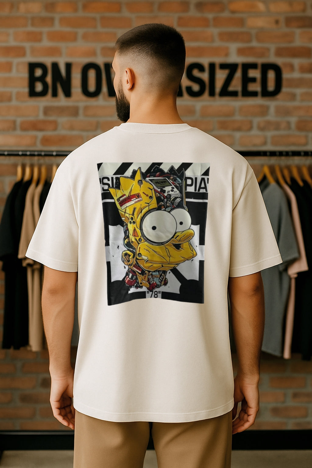 Remera Oversized OW Graffiti Bart