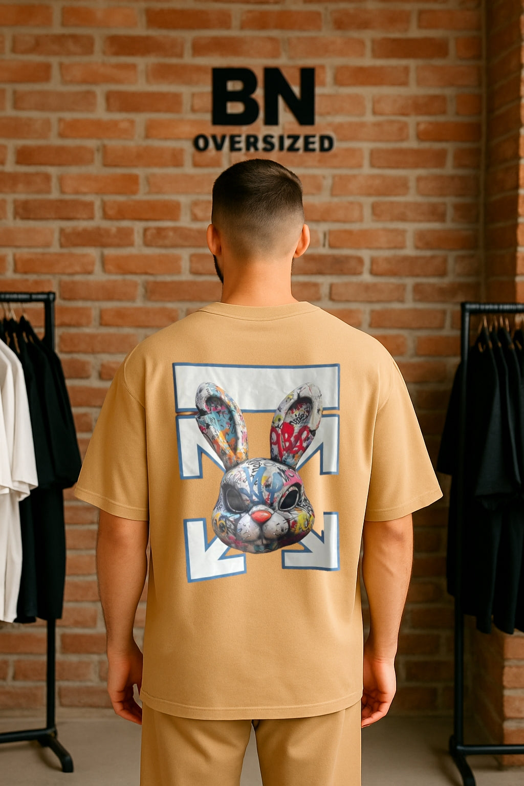 Remera Oversized OW Rabbit Riot