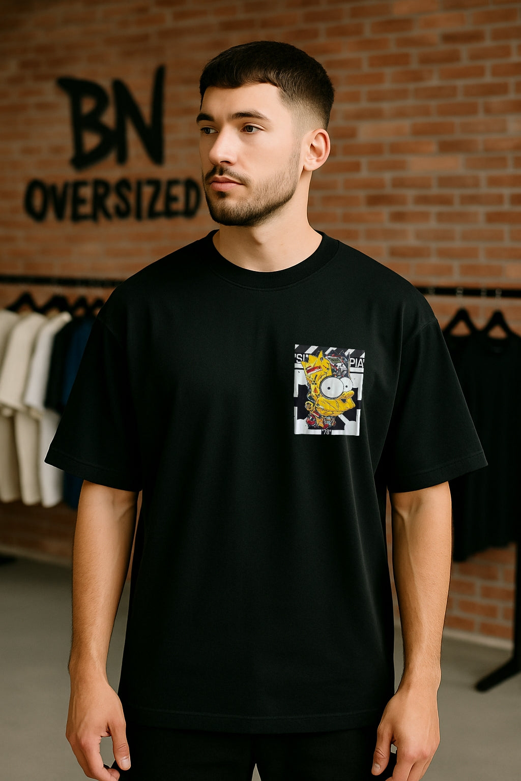 Remera Oversized OW Graffiti Bart