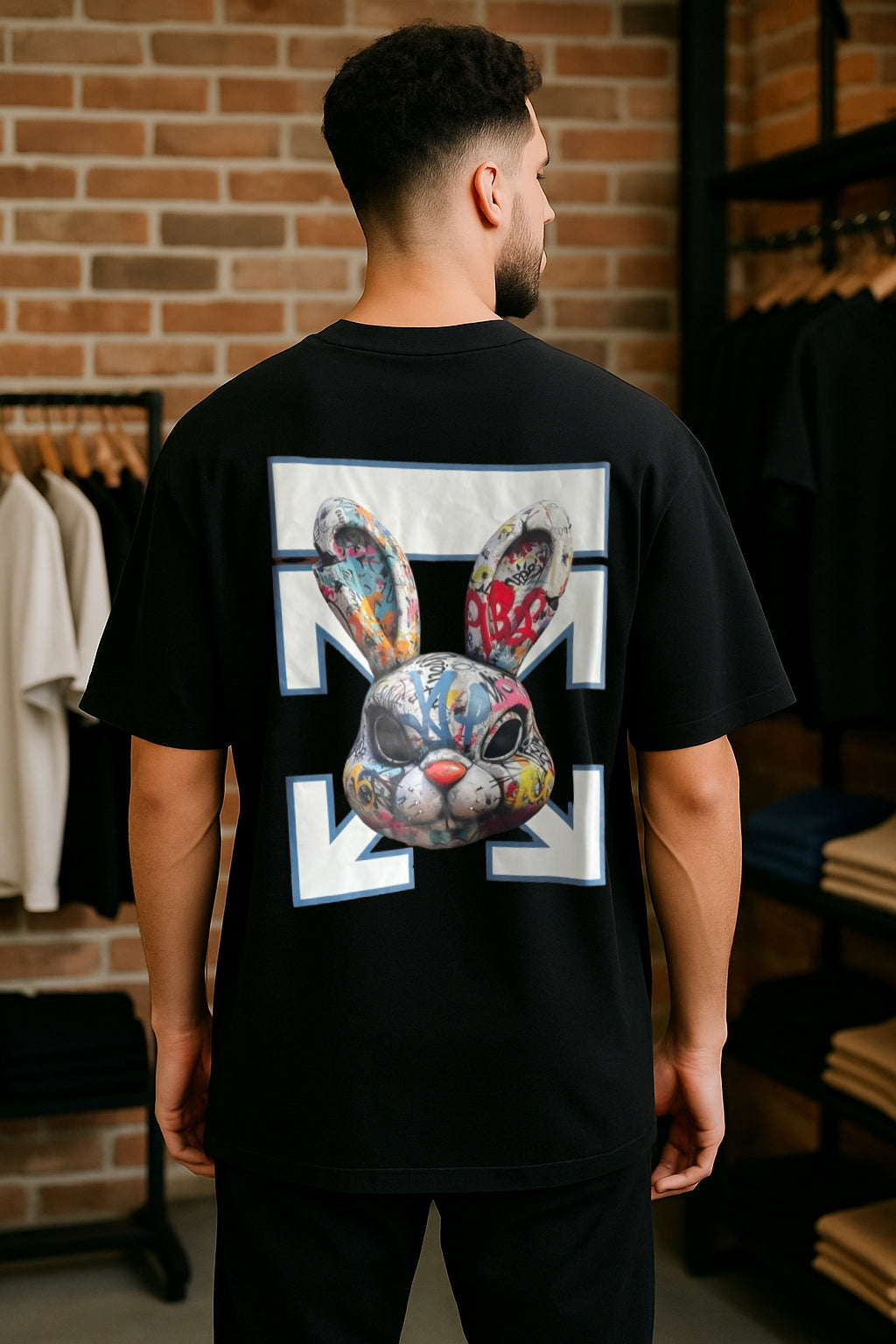 Remera Oversized OW Rabbit Riot