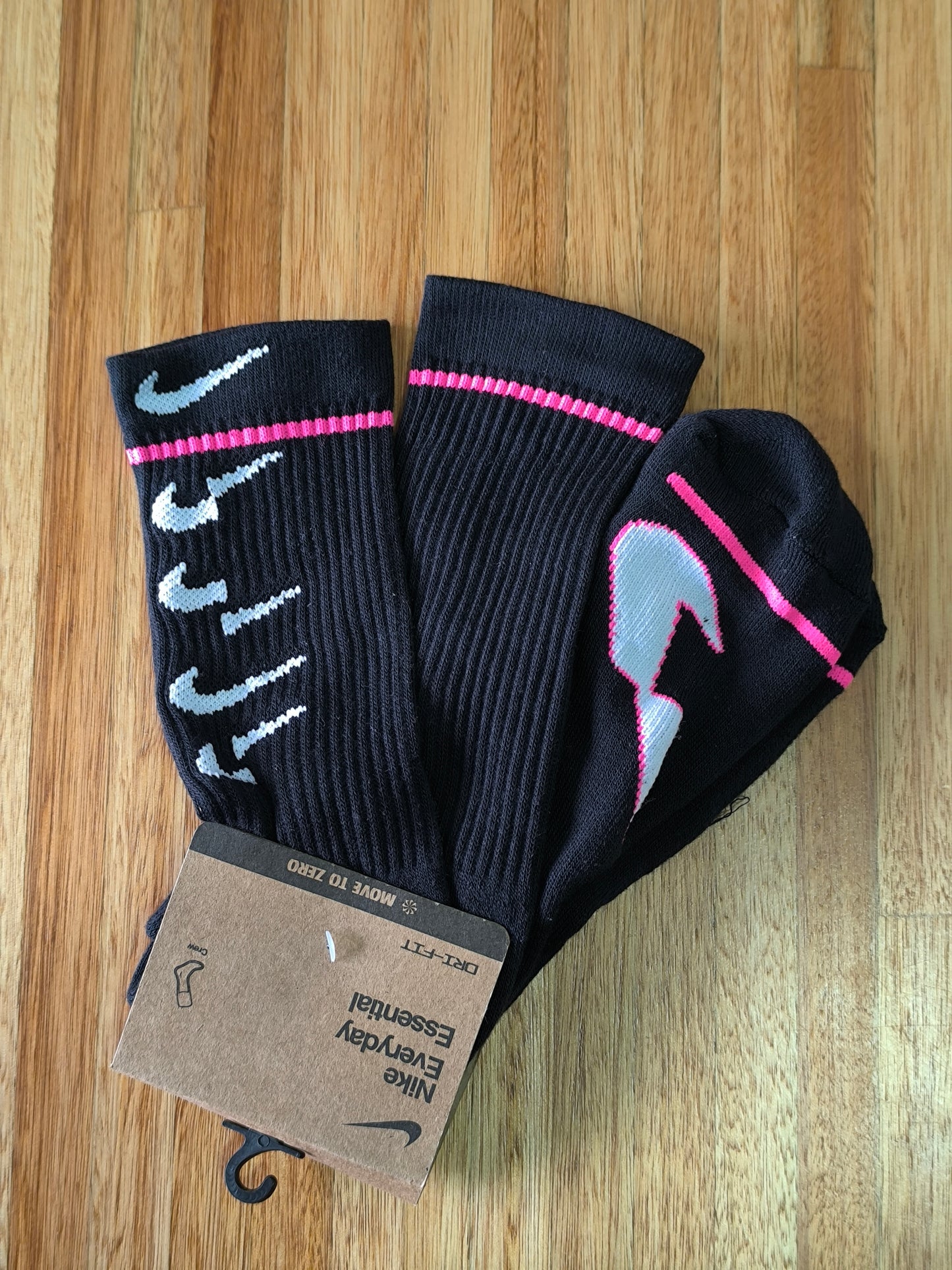 Medias negras NK pink details