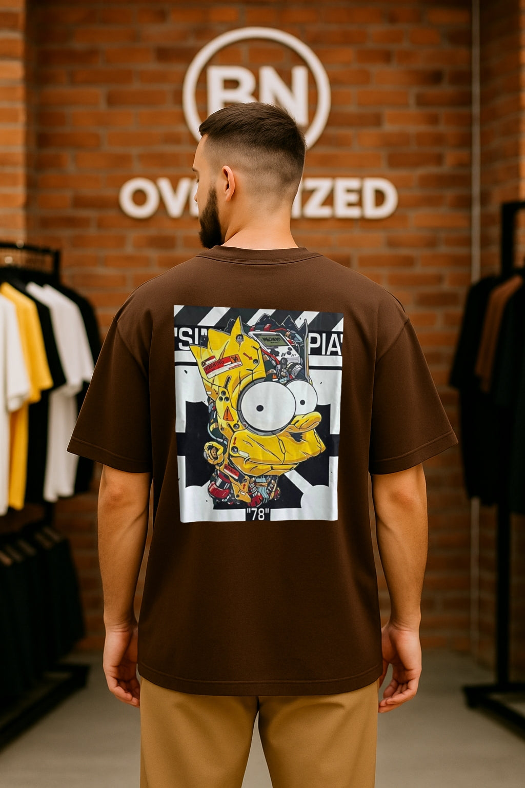 Remera Oversized OW Graffiti Bart