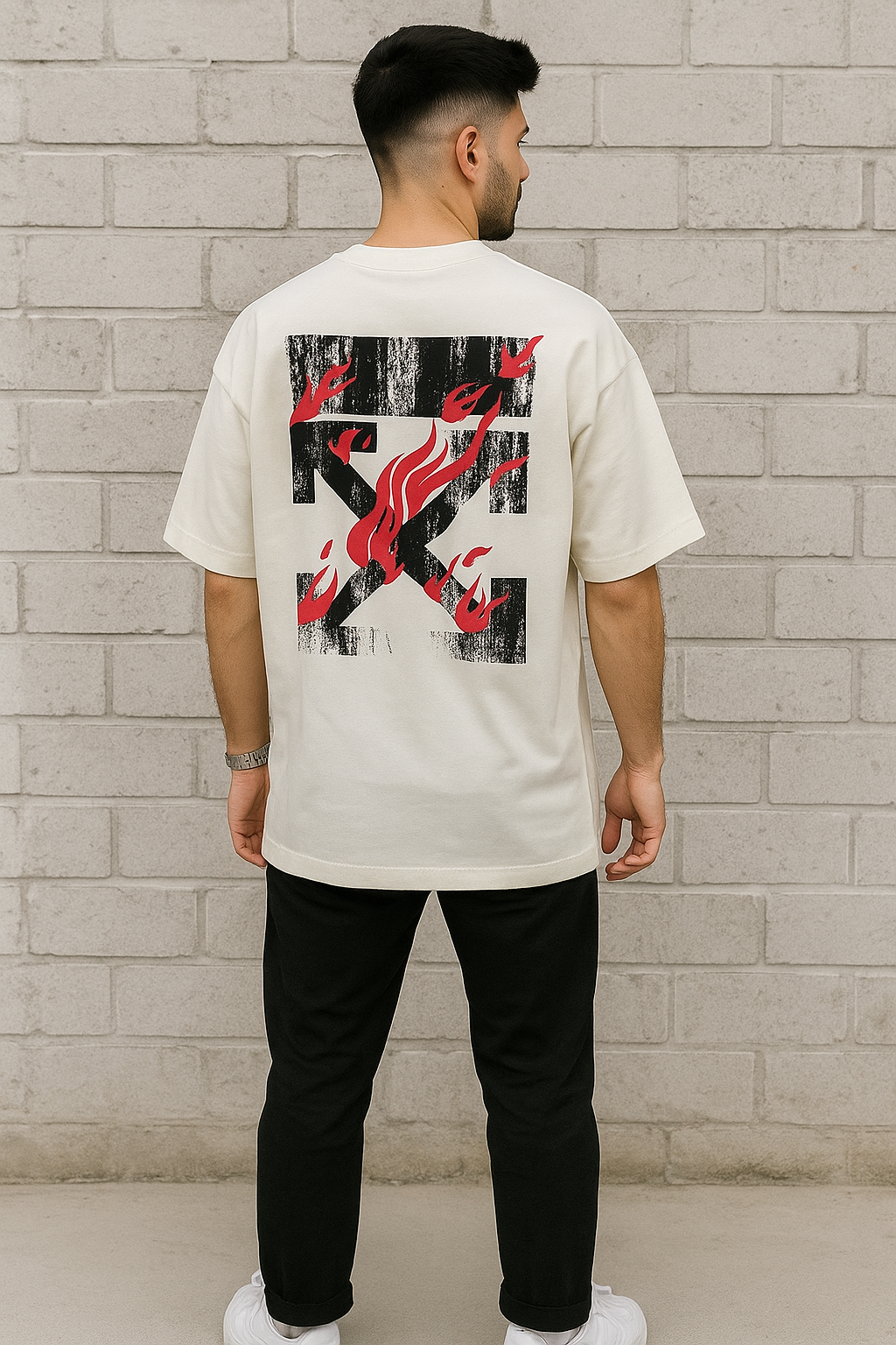 Remera Oversized OFWH Flames