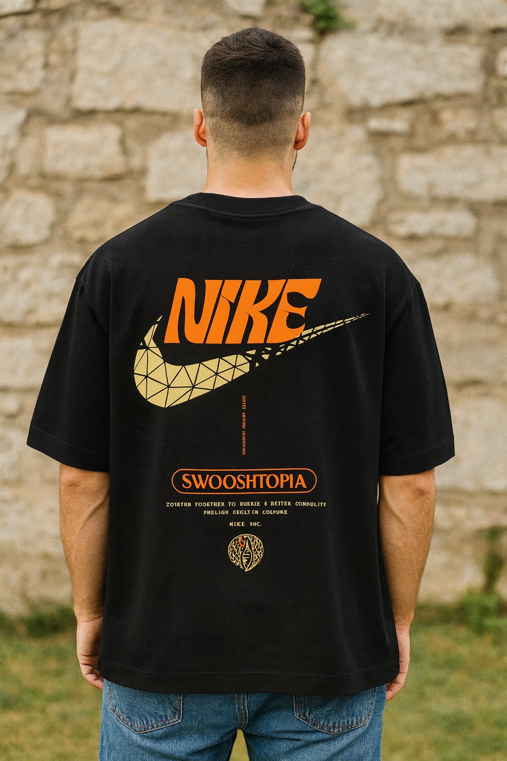 Remera Oversized NK Swooshtopia