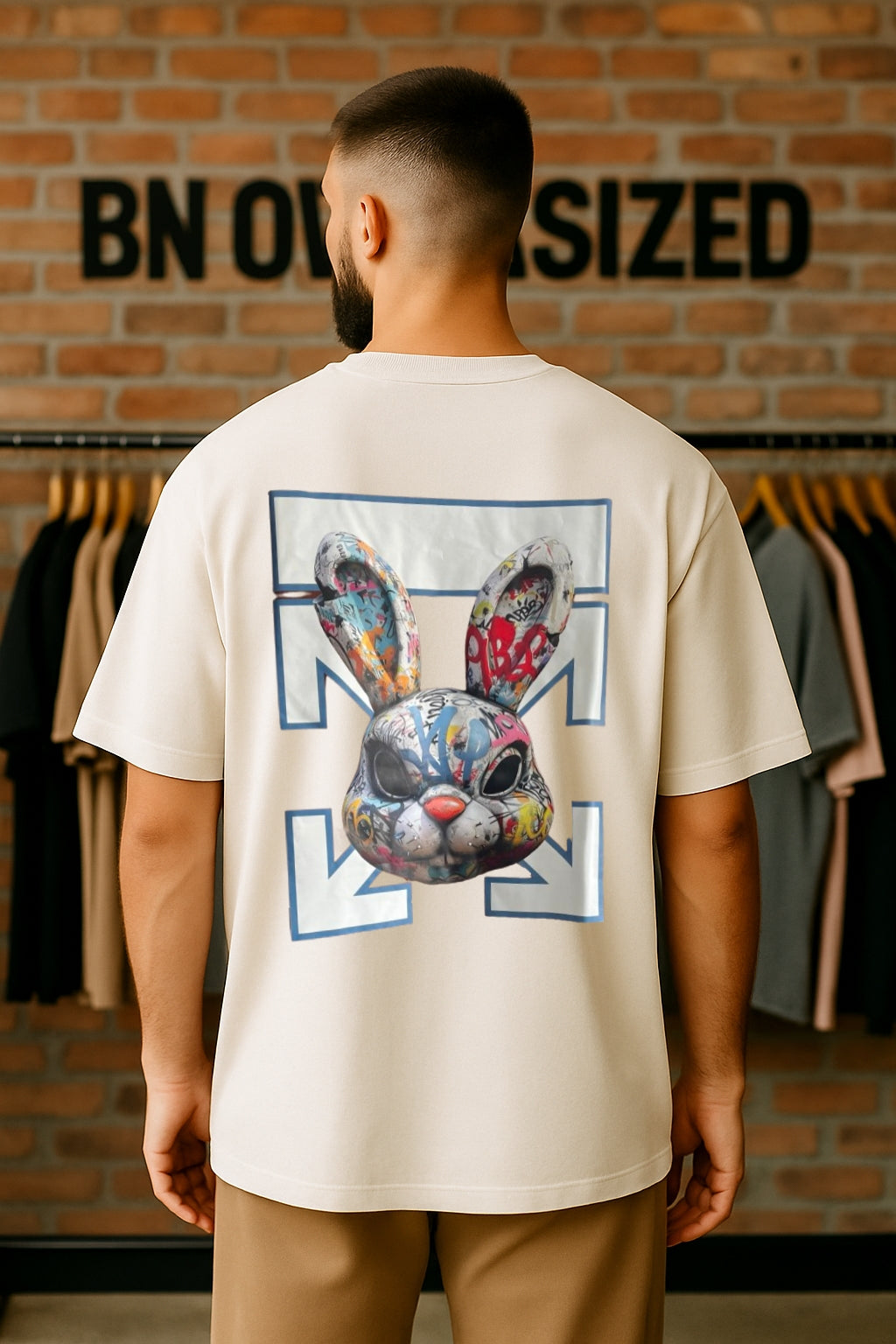 Remera Oversized OW Rabbit Riot