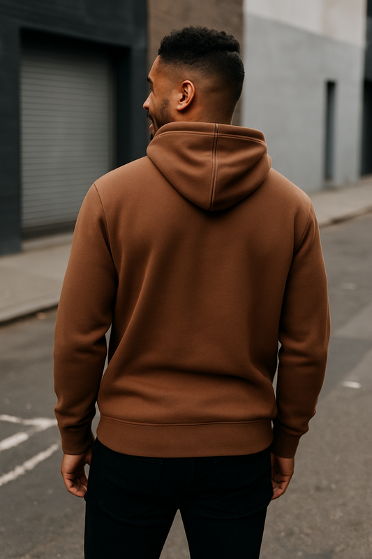 Buzo Canguro Liso Chocolate