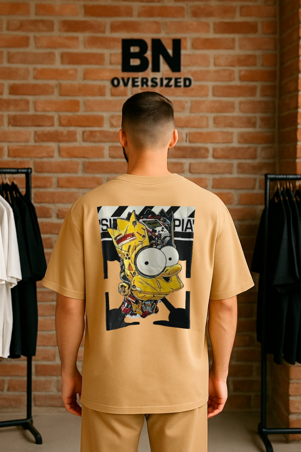 Remera Oversized OW Graffiti Bart