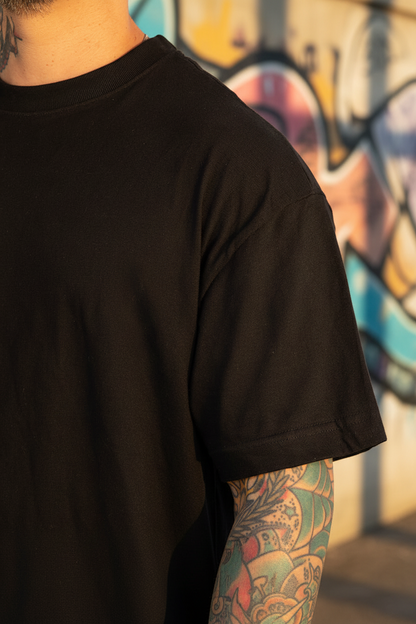 Remera Oversized lisa Negra