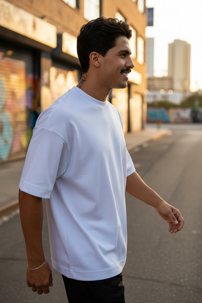 Remera Oversized lisa Blanca