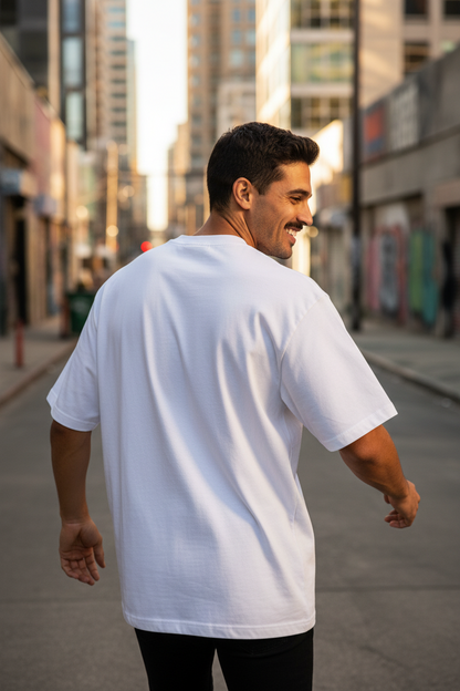 Remera Oversized lisa Blanca