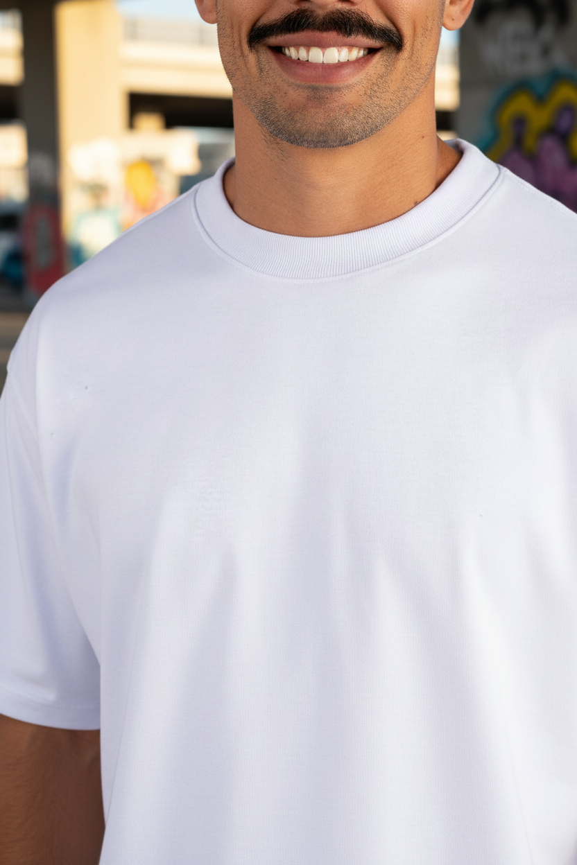 Remera Oversized lisa Blanca