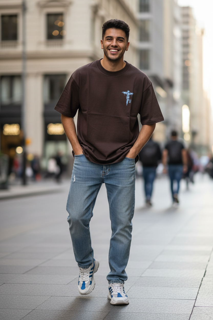 Remera Oversized Faith Over Fear
