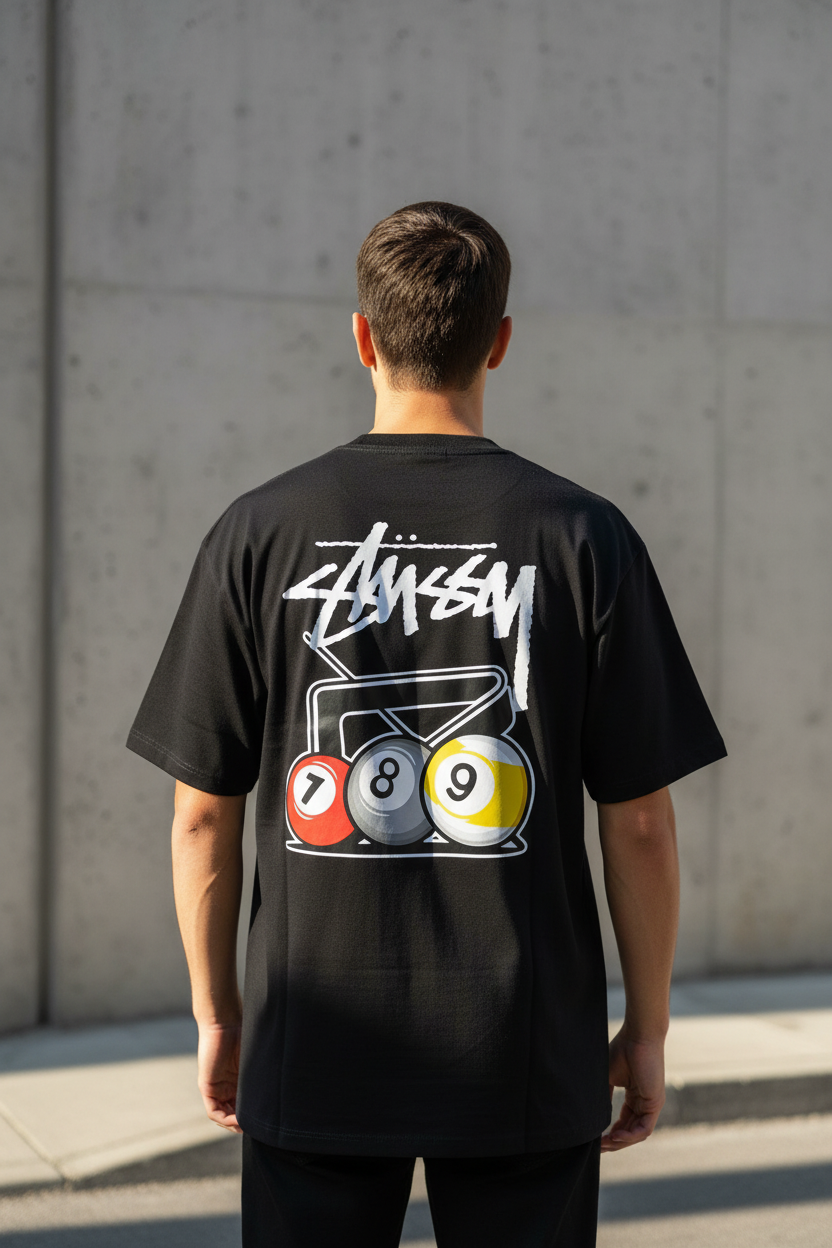 Remera Oversized STSSY Rack 'em up