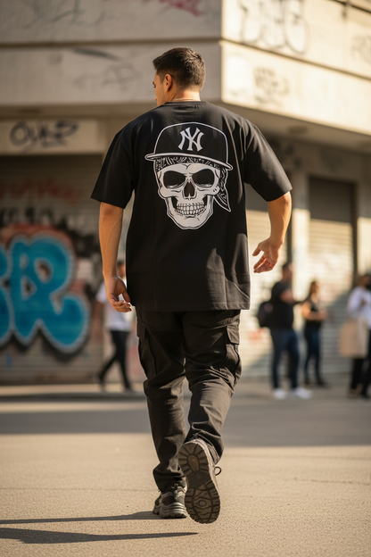 Remera Oversized NY Skull
