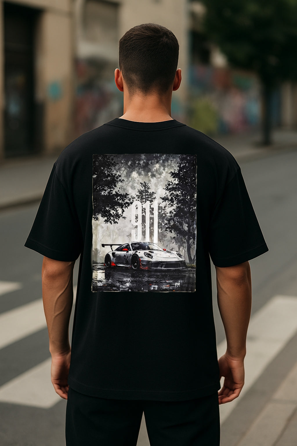 Remera Oversized Porsche 911