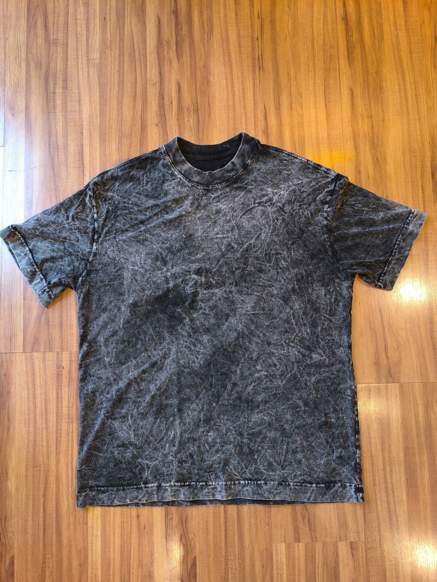 Remera Oversized Stone Wash Negra