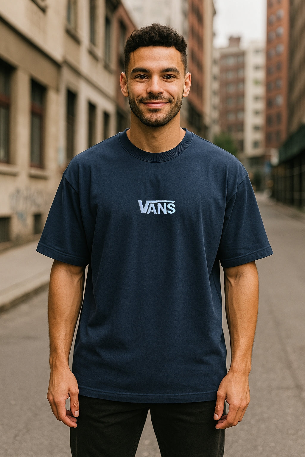 Remera Oversized VNS Bordada Edge