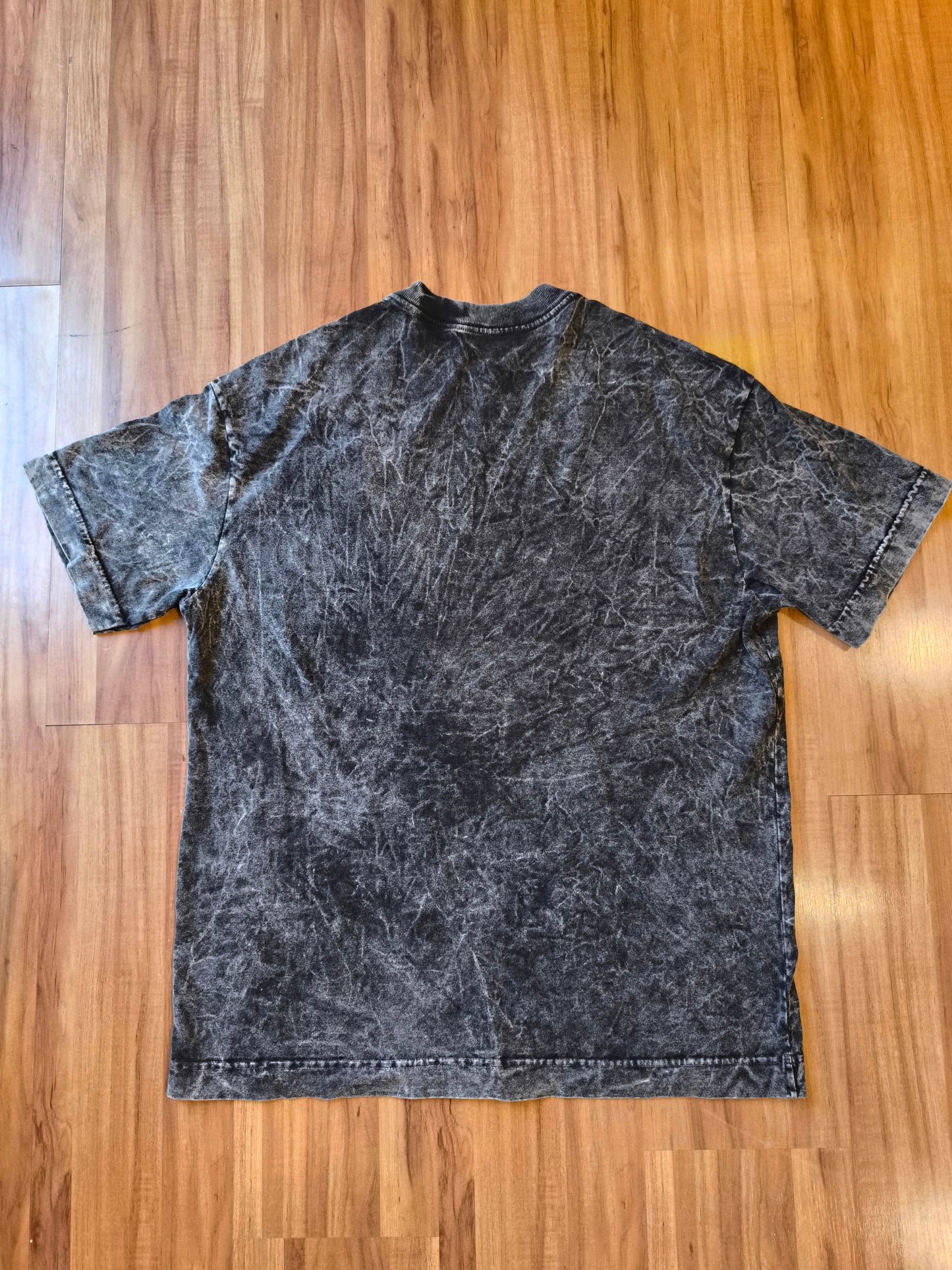 Remera Oversized Stone Wash Negra