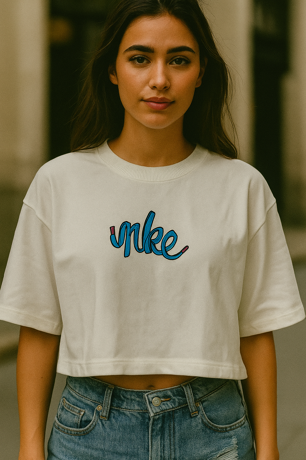 Cropped Oversized NK Skyline Vibe