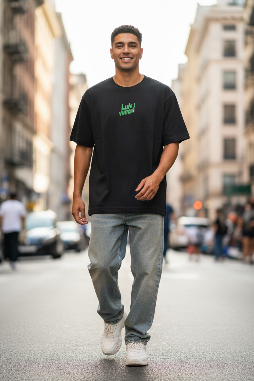 Remera Oversized LV Bear Style