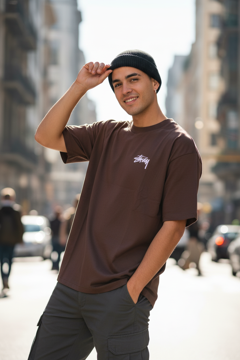 Remera Oversized STSSY BlackJack