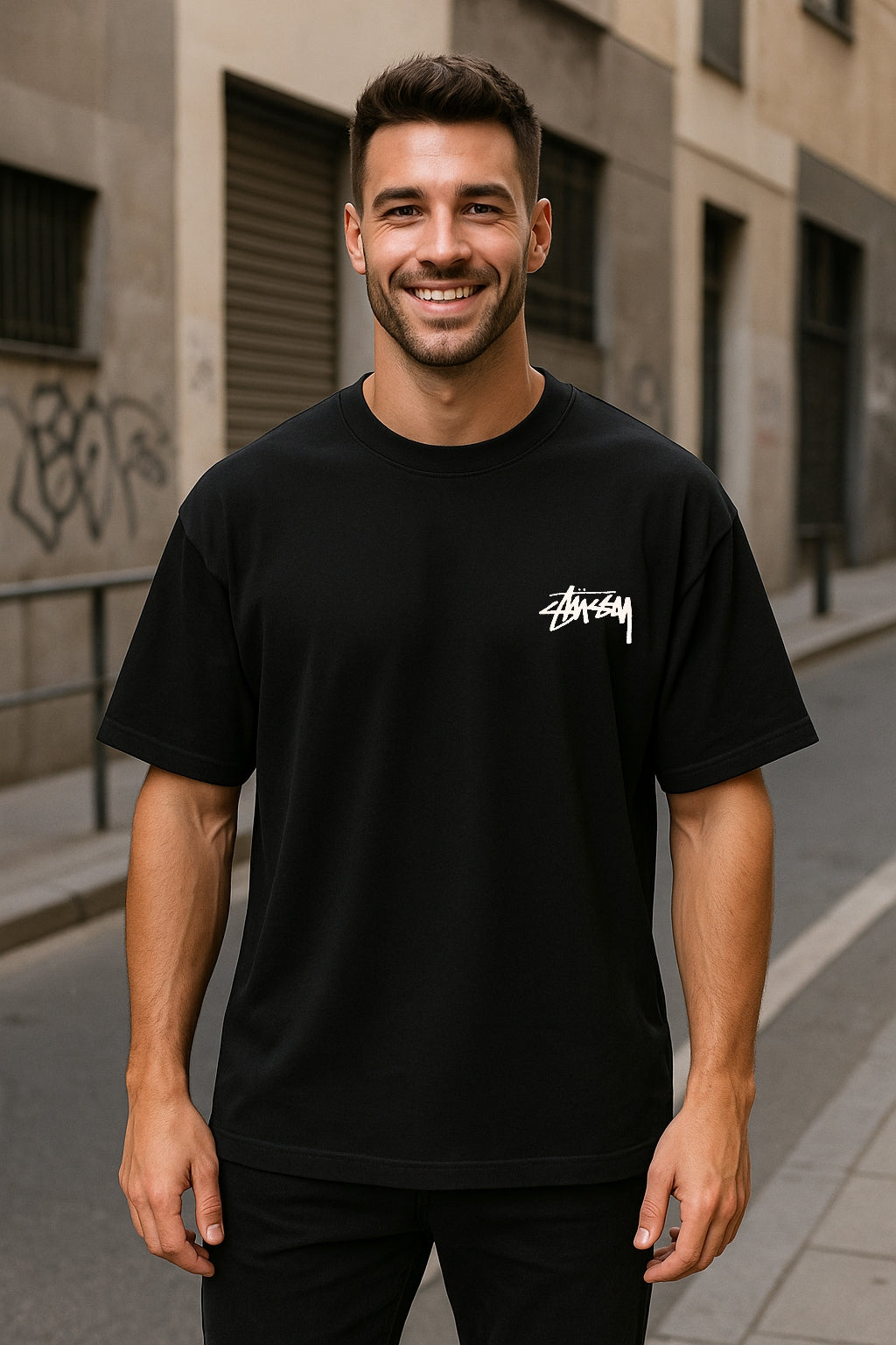 Remera Oversized STSSY 21 Blackjack