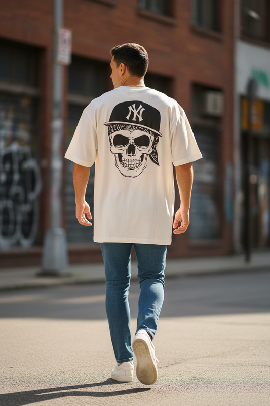 Remera Oversized NY Skull