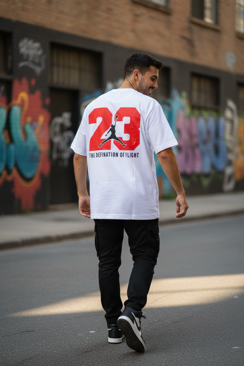 Remera Oversized JDN Flight 23