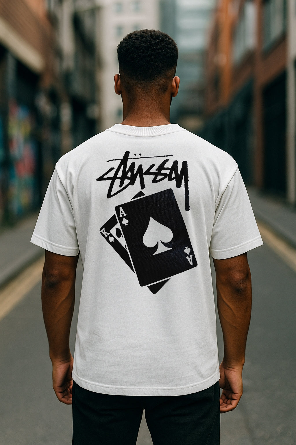 Remera Oversized STSSY 21 Blackjack