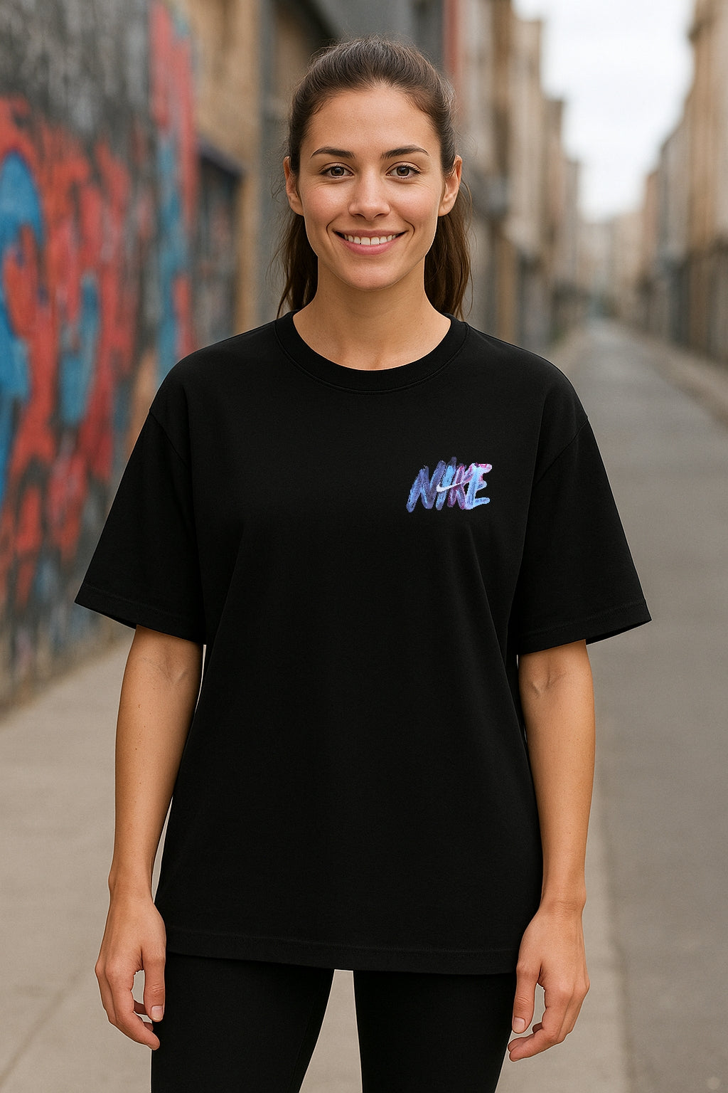 Remera Oversized NK Watercolor