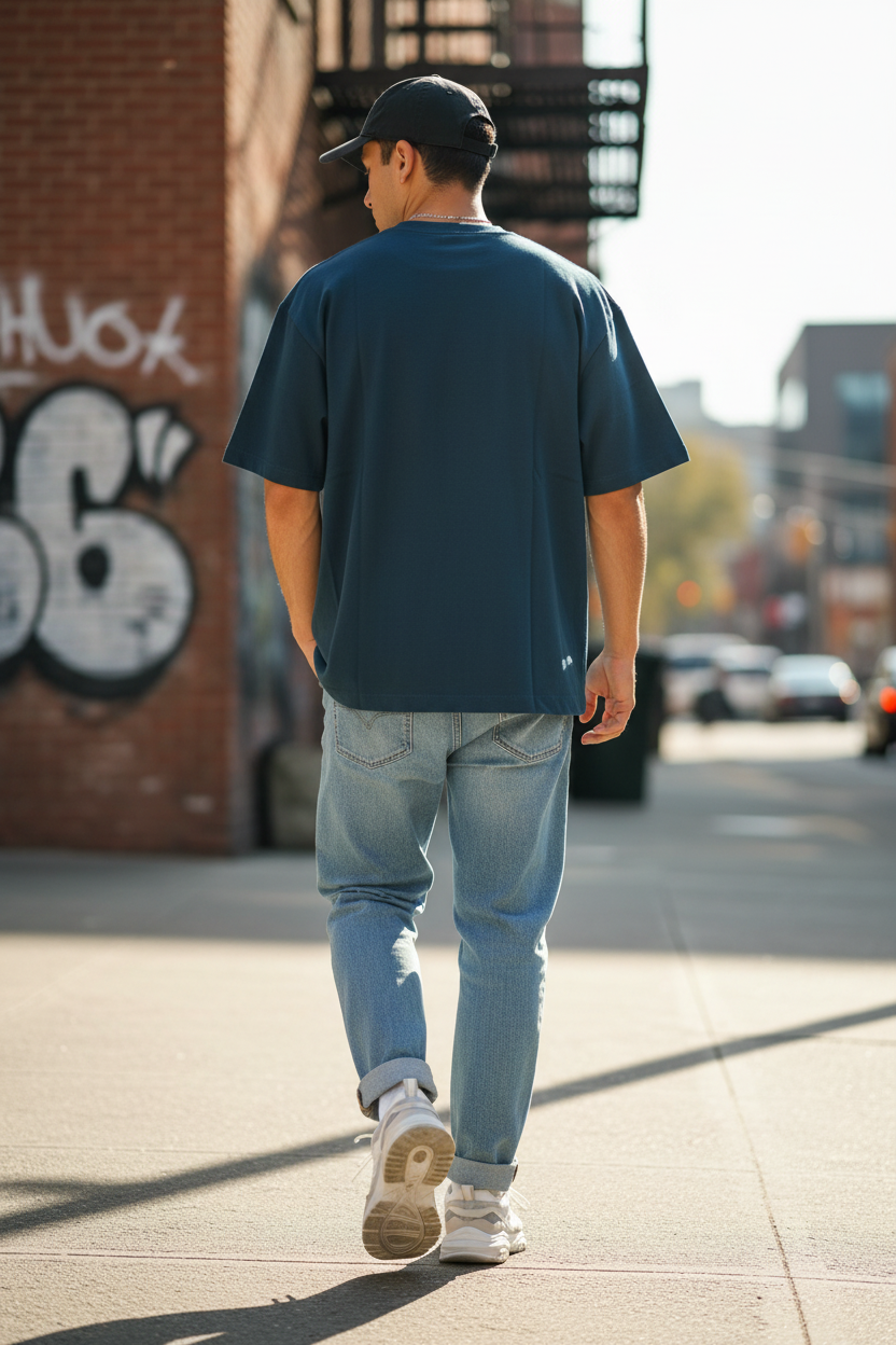 Remera Oversized Bordada ADI Basiq