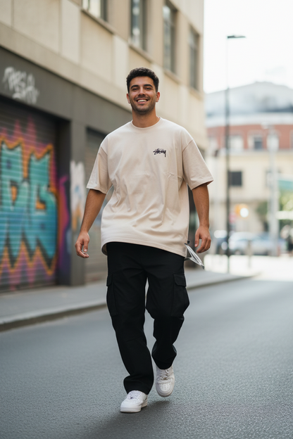 Remera Oversized STSSY BlackJack