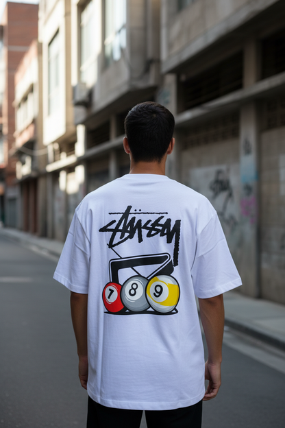 Remera Oversized STSSY Rack 'em up