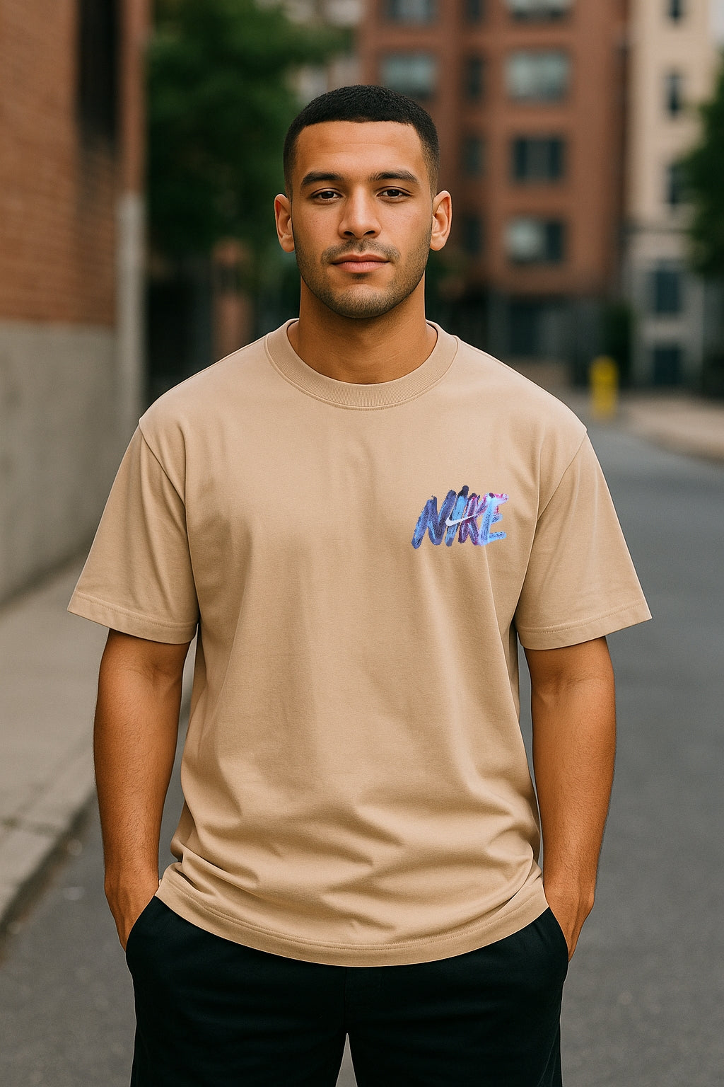 Remera Oversized NK Watercolor